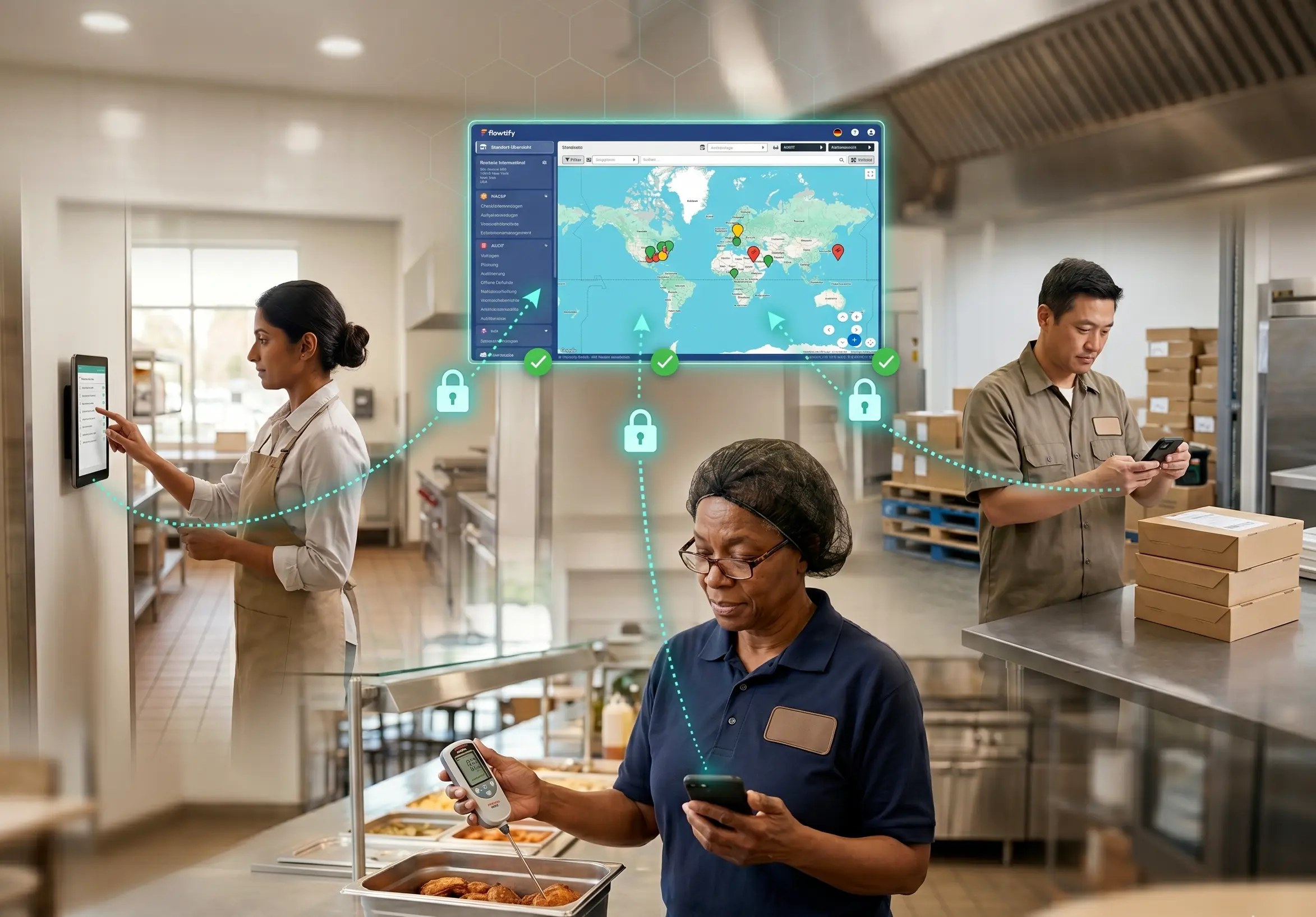 Digitale Qualitätssicherung im Multi-Site-Foodservice: Übersicht über Standorte und Kennzahlen