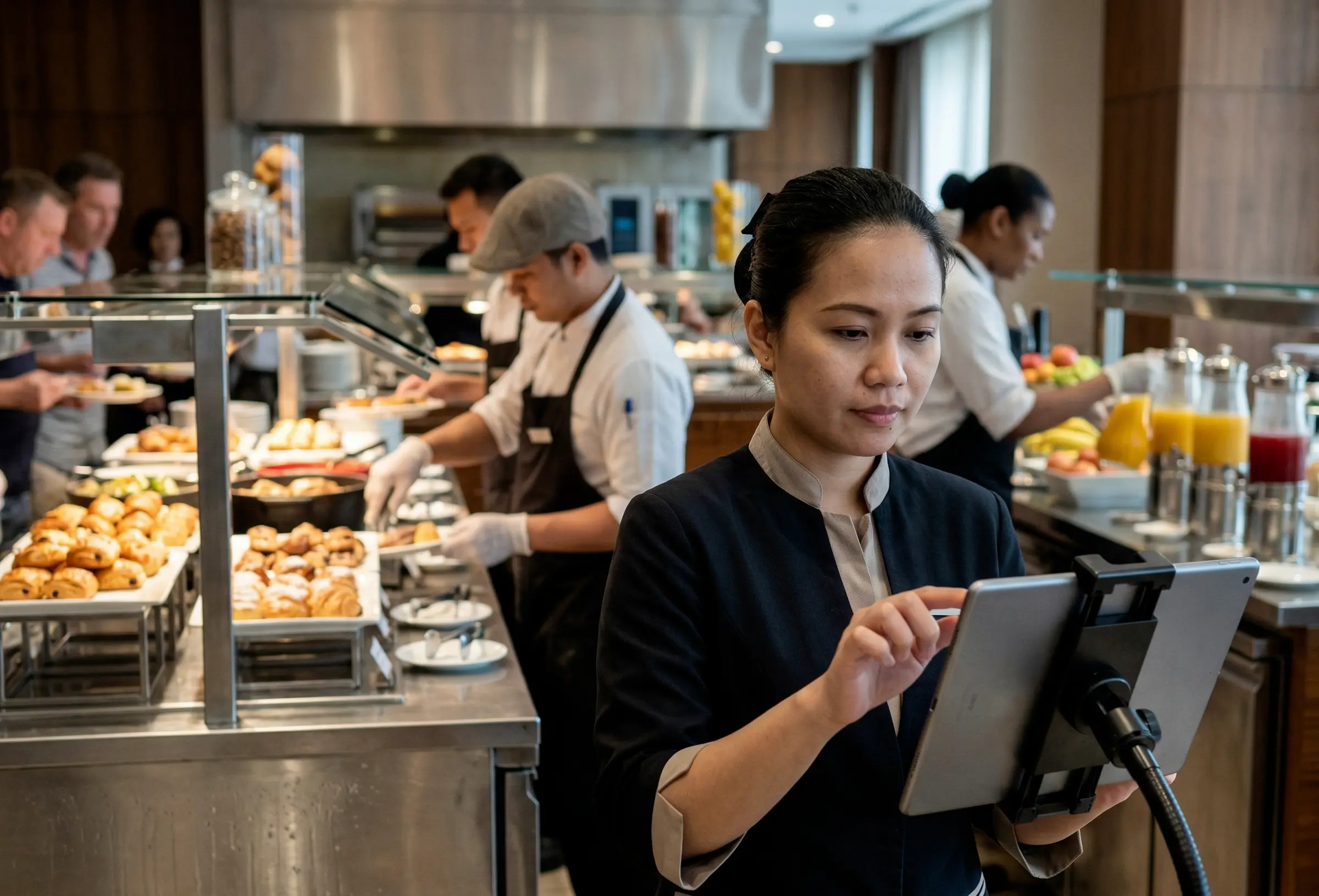 Zeitfenster-konforme HACCP-Temperaturüberwachung am Frühstücksbuffet, operative Vergleichsgrundlage über Standorte hinweg