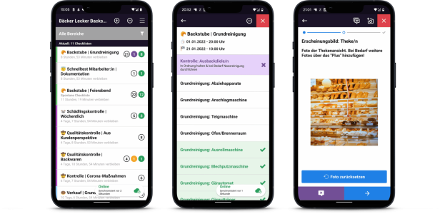 3) Erprobte Vorlagen - Regalkontrolle 3 Smartphones